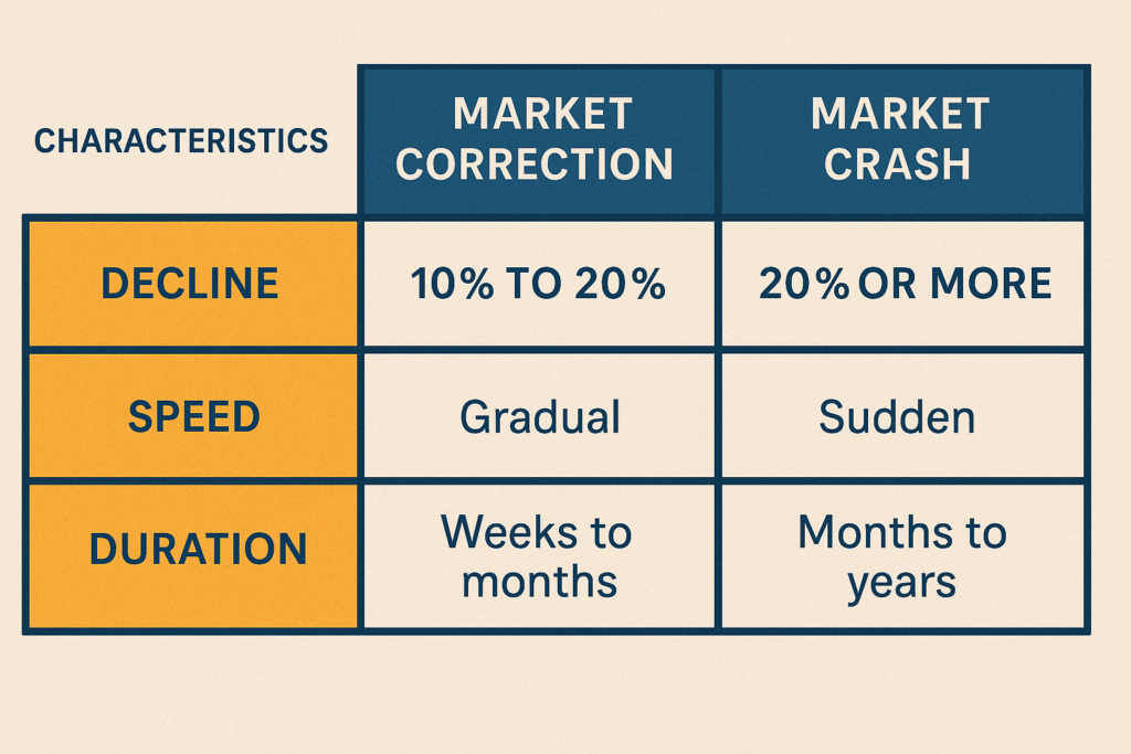 stock market corrections and crashes