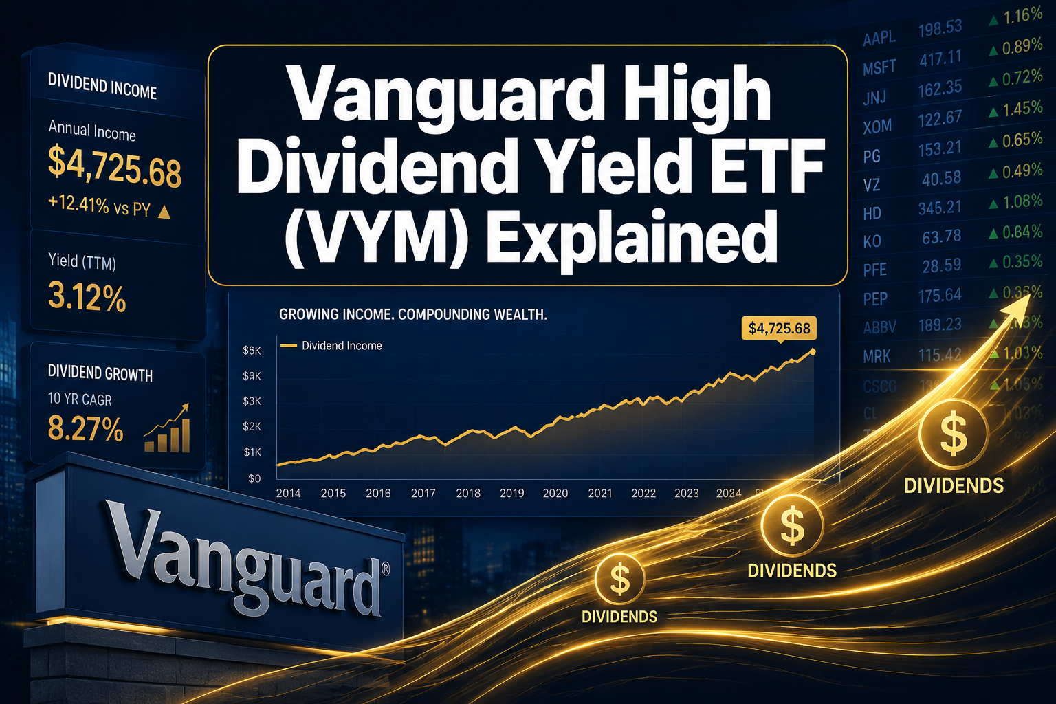 Vanguard High Dividend Yield ETF (VYM) Explained - The Rich Guy Math