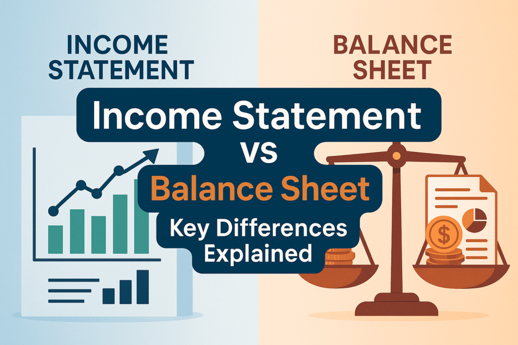 income statement vs balance sheet