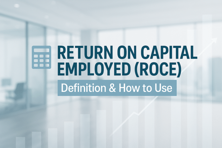 Return on Capital Employed (ROCE)